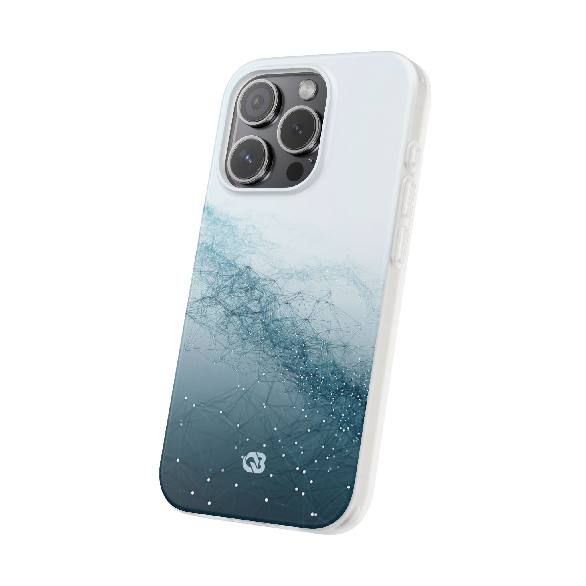Teal Lite Phone Case for iPhone - Cyan Vector Lattice
