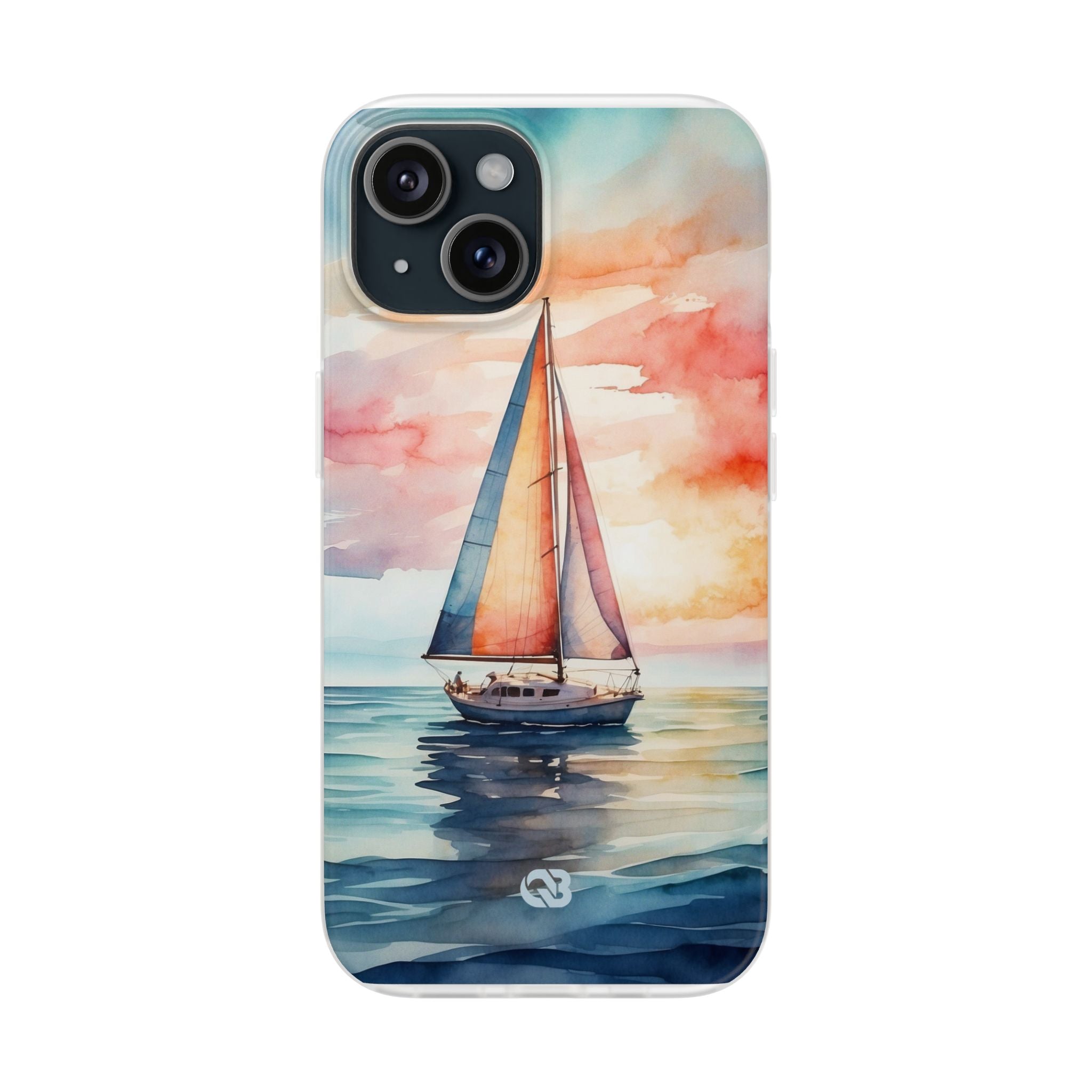 Crimson Horizon Sail · Soft Custodia per iPhone