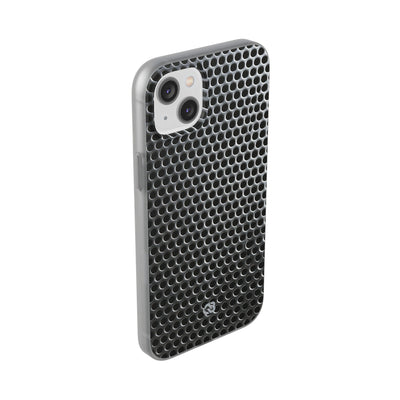 Silver Lite Phone Case for iPhone - Brutalist Steel Mesh