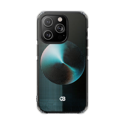 Blue Impact MagSafe Phone Case for iPhone - Cyan Vector Sphere
