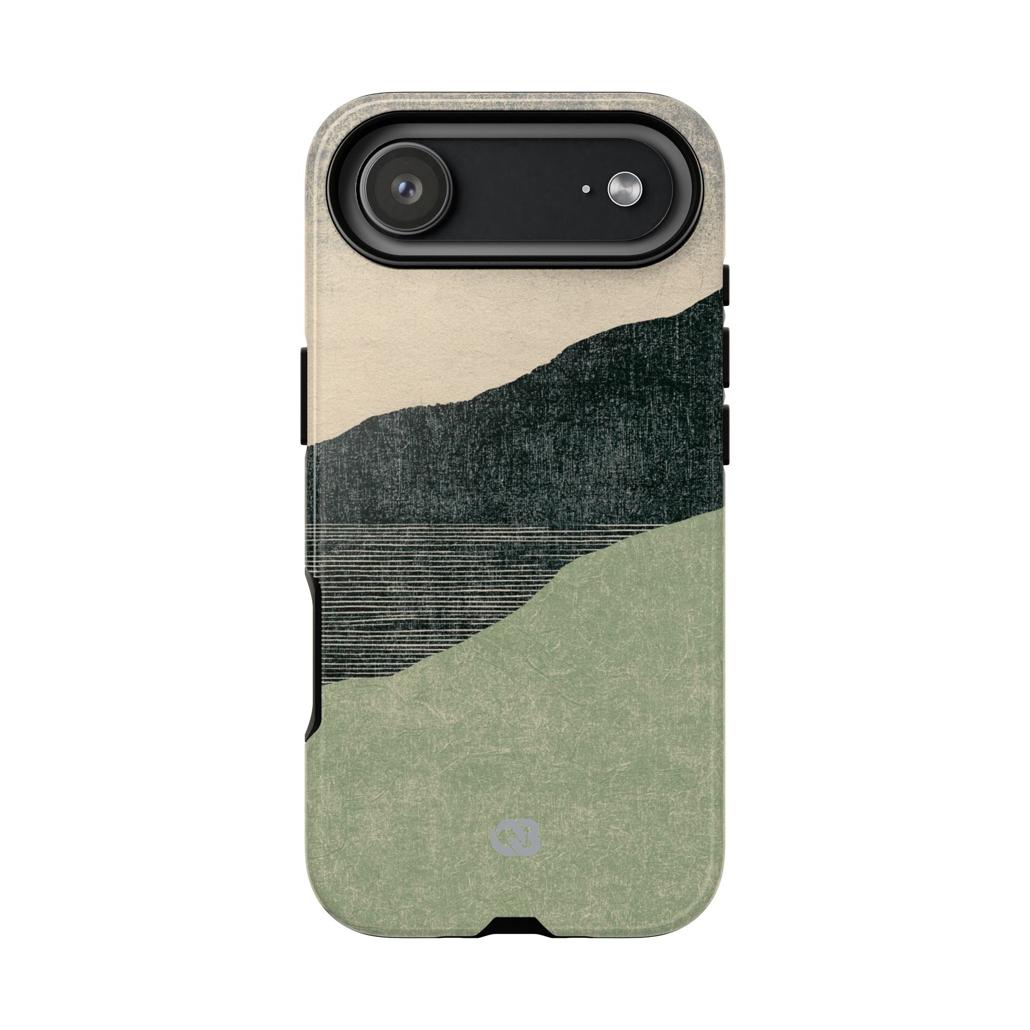 Green Tough Phone Case for iPhone - Moss Ridge Grain