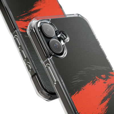 Crimson Raptor Noir · Clear Impact Magnetic Phone Case for iPhone ·  Black