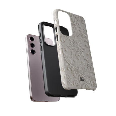 Sculpted Acanthus Relief · Tough Phone Case for Samsung · White