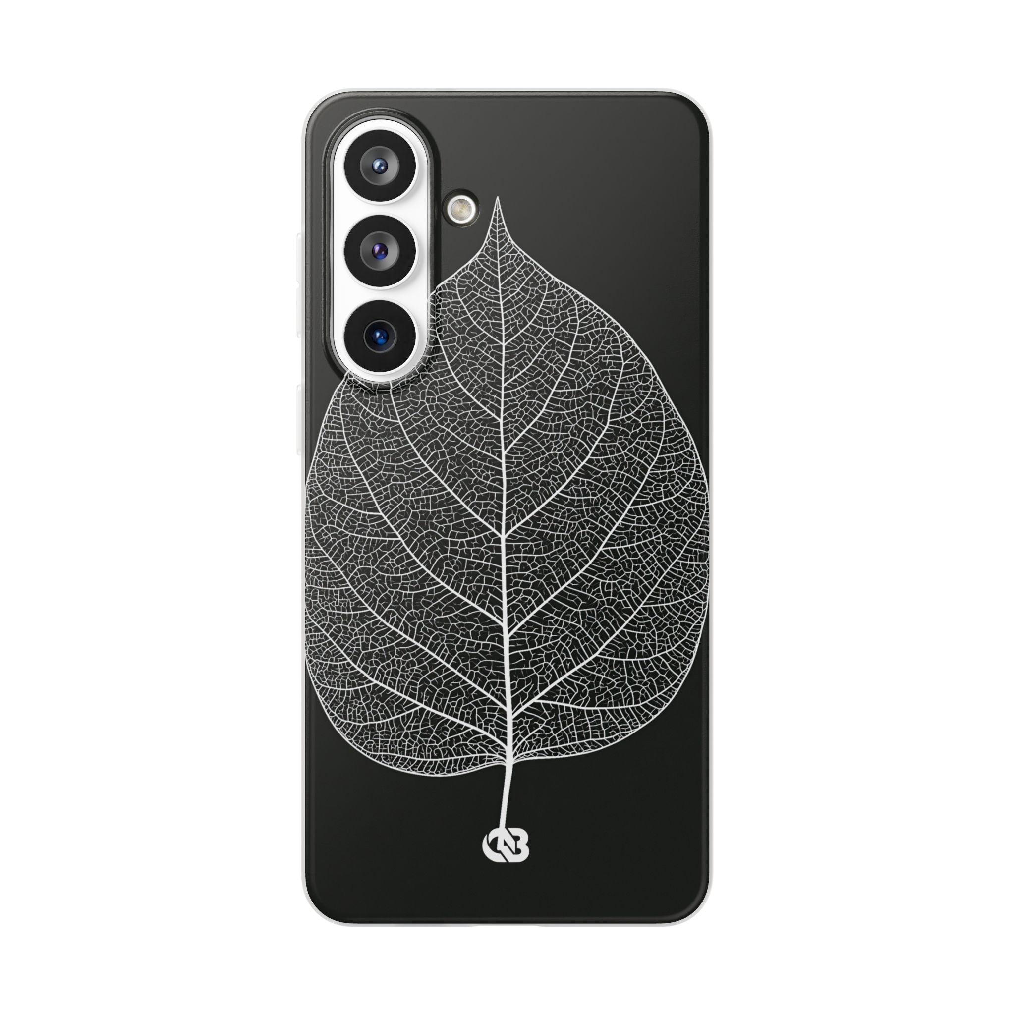 Black Lite Phone Case for Samsung - Bleached Leaf Lattice