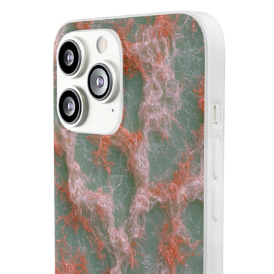 Coral Pixel Matrix · Lite Phone Case for iPhone ·  Green