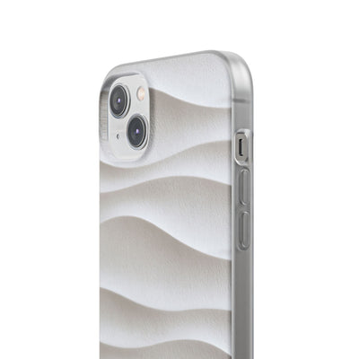 White Lite Phone Case for iPhone - Arctic Flow Ridges