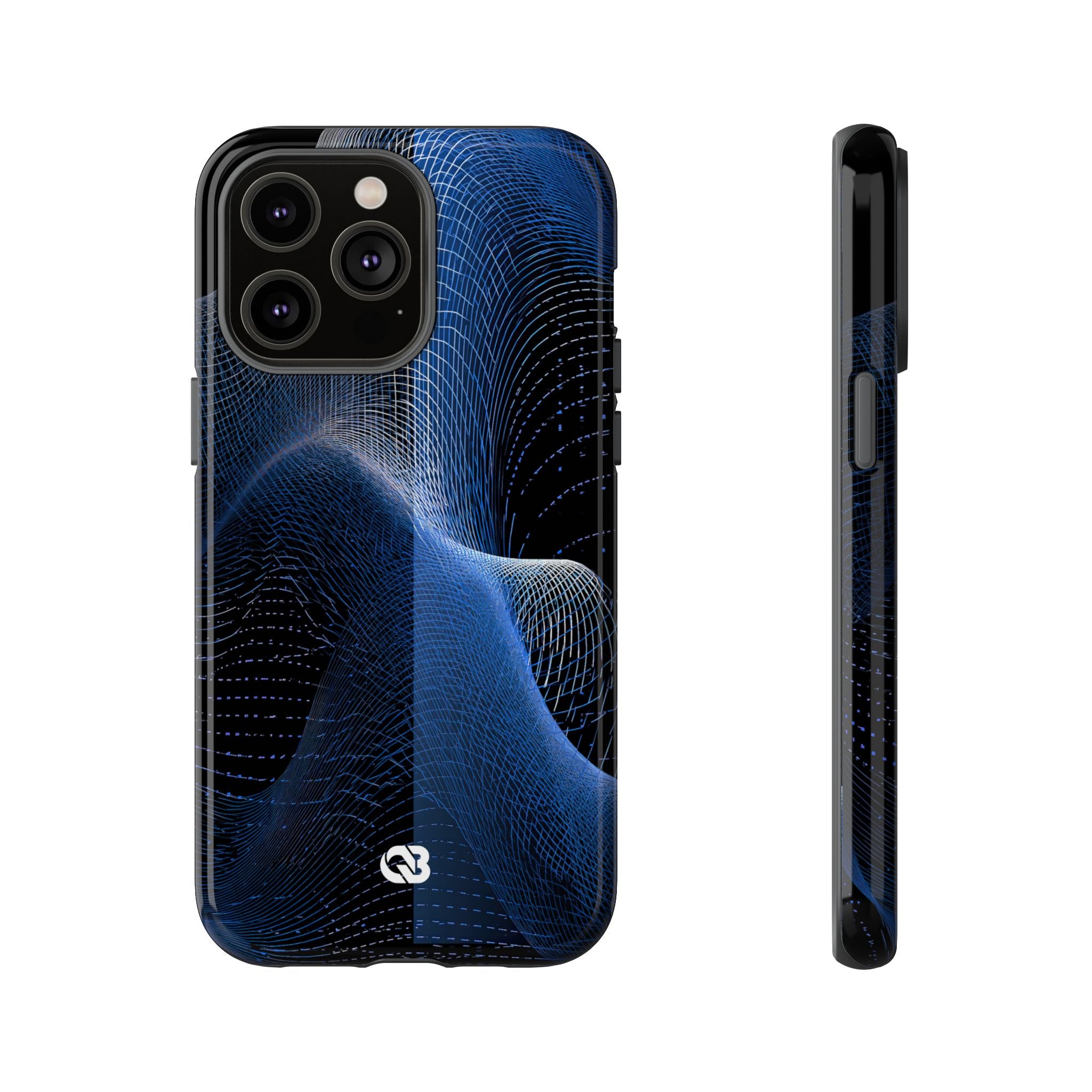 Blue Tough Phone Case for iPhone - Electric Blue Flux