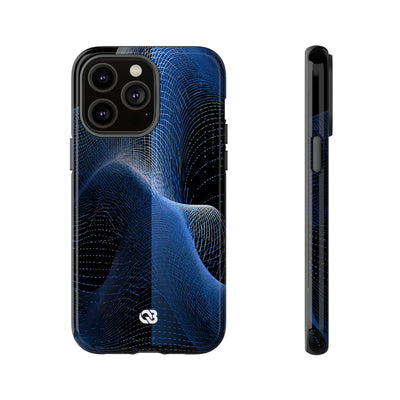 Blue Tough Phone Case for iPhone - Electric Blue Flux
