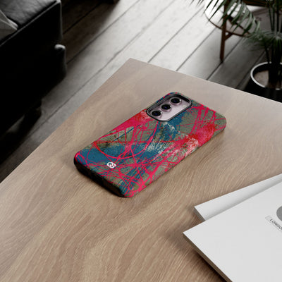 Neon Static Drip · Tough Phone Case for Samsung · Pink