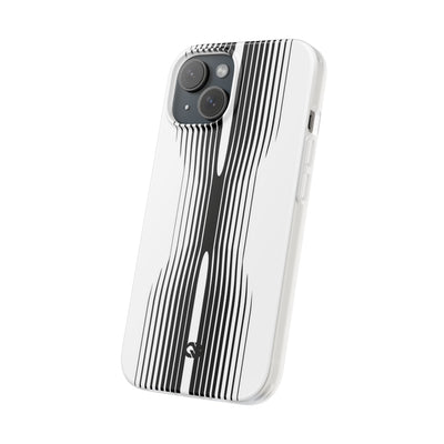 White Lite Phone Case for iPhone - Kinetic Mono Distortion