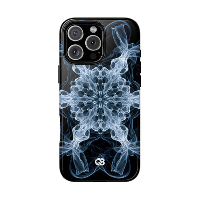 Blue Tough Phone Case for iPhone - Glacial Smoke Crown