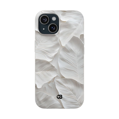 Sculpted Ivory Leaves · Soft Phone Case for iPhone