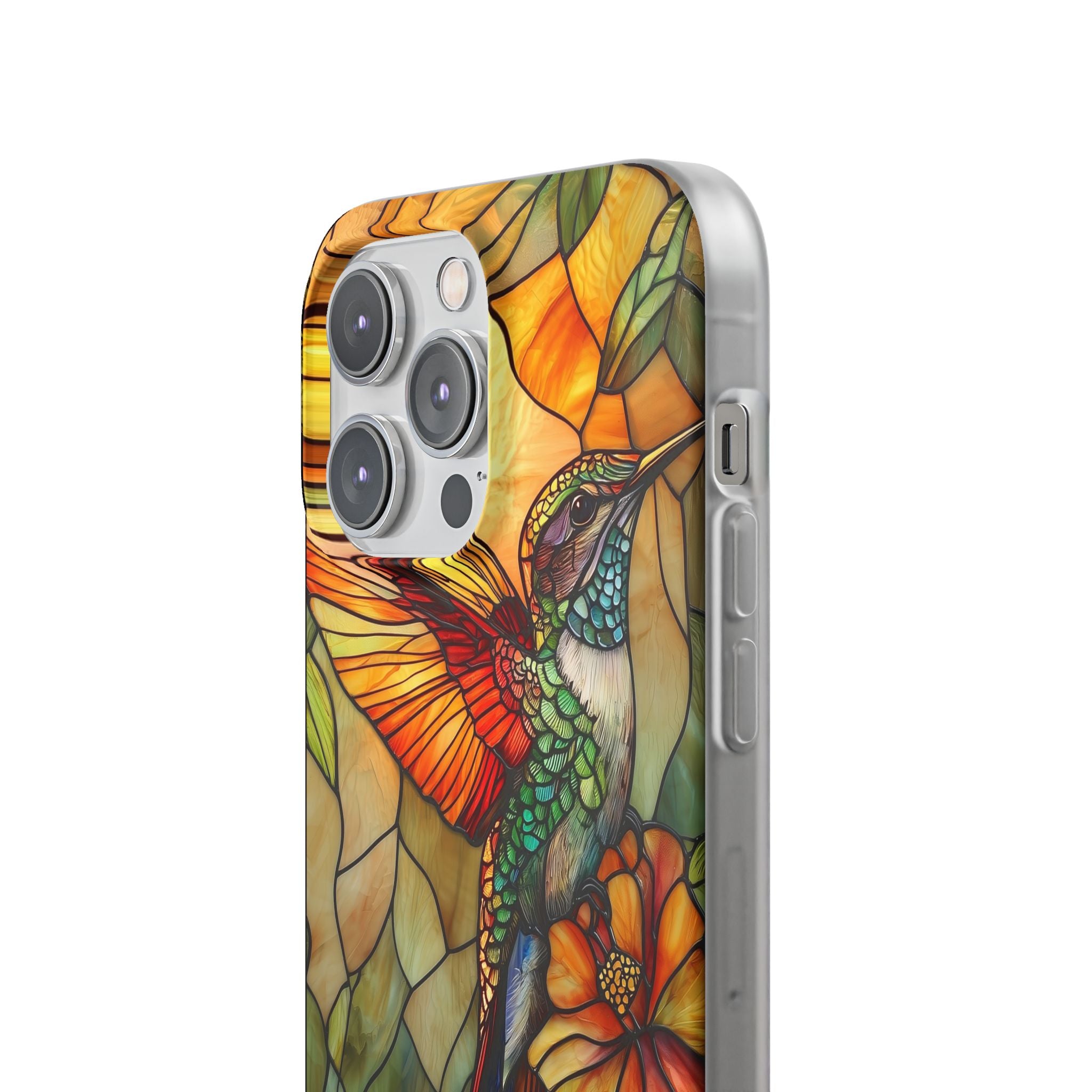 Amber Glass Hummingbird · Soft Phone Case for iPhone
