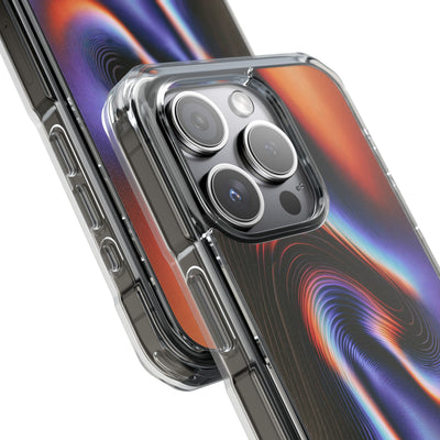 Prismatic Resonance · Clear Impact Magnetic Phone Case for iPhone · Purple