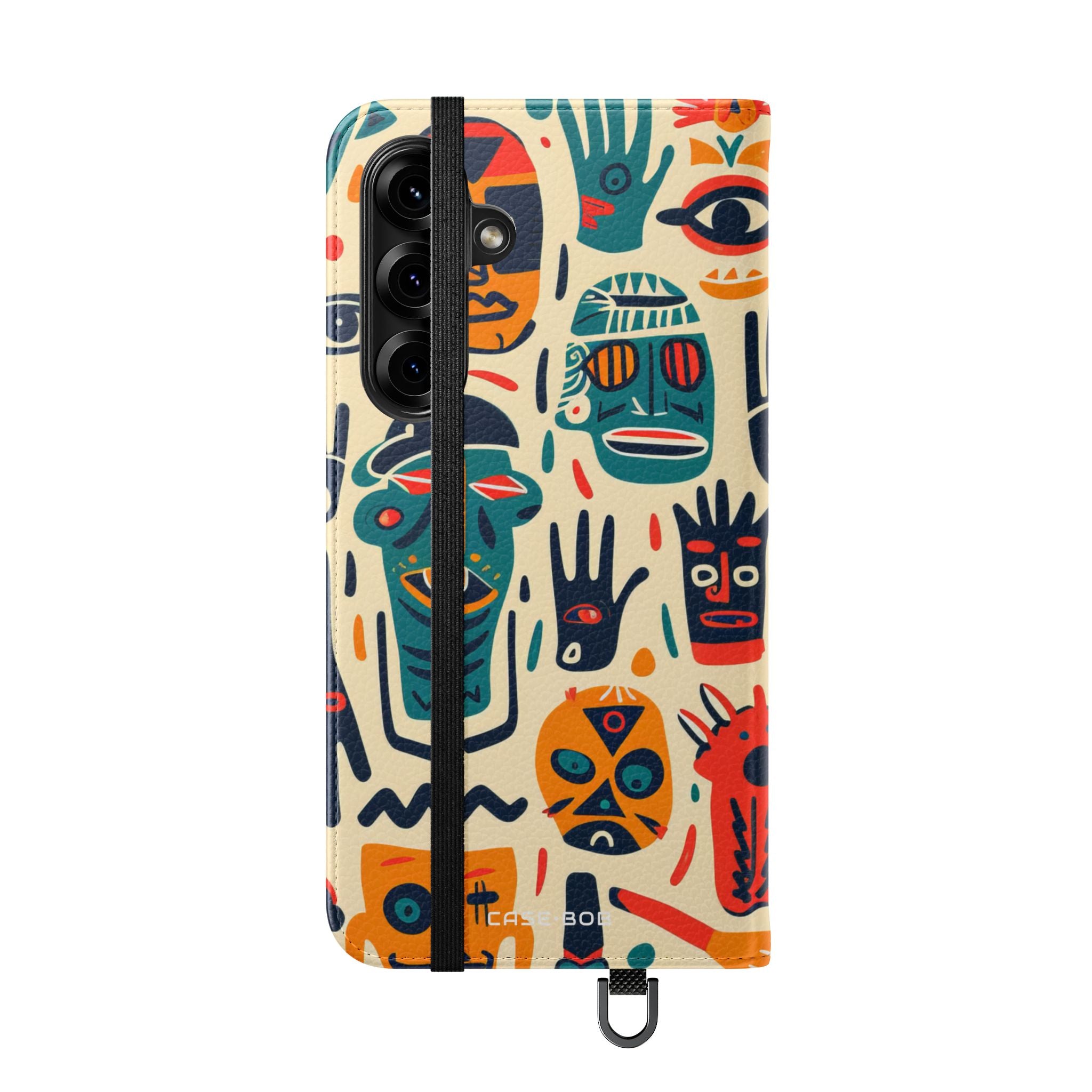 Tribal Faces - Samsung S25+ Case - Wallet