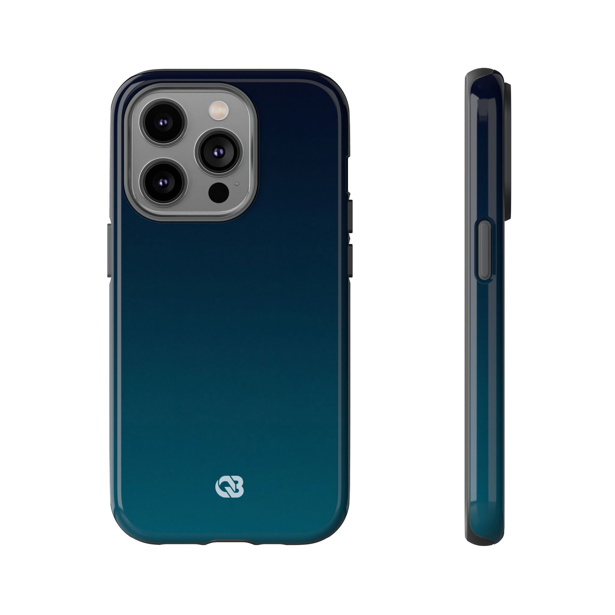Teal Tough Phone Case for iPhone - Abyss Teal Haze