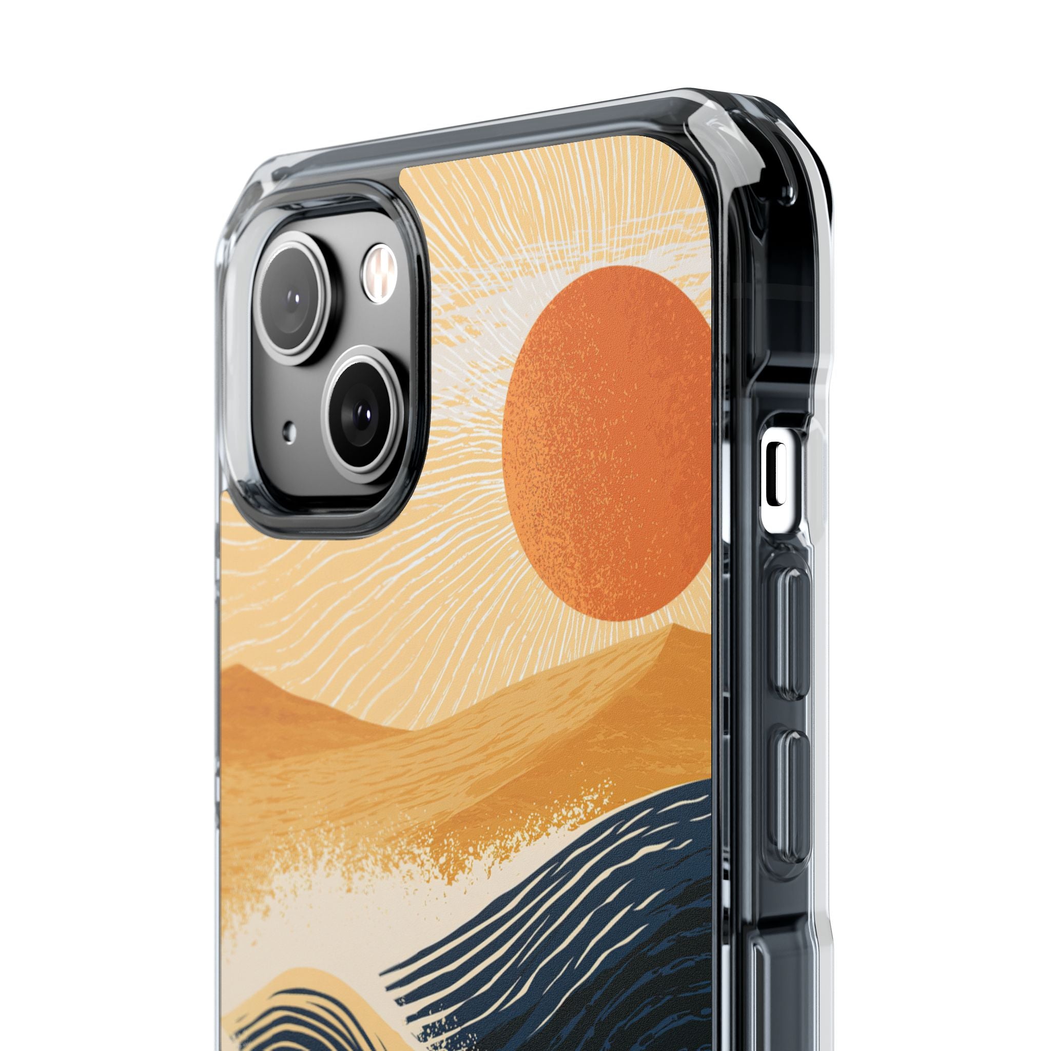 Blue Impact MagSafe Phone Case for iPhone - Kyoto Cresting Tide
