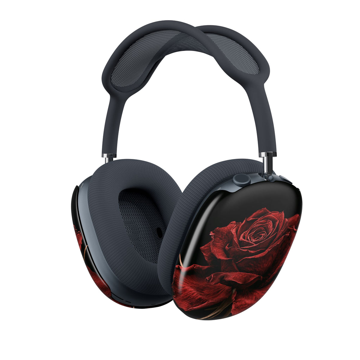 Crimson Noir Rose · Hard Case for AirPods Max · Black