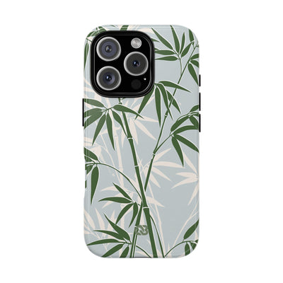 Green Tough Phone Case for iPhone - Kyoto Bamboo Canopy