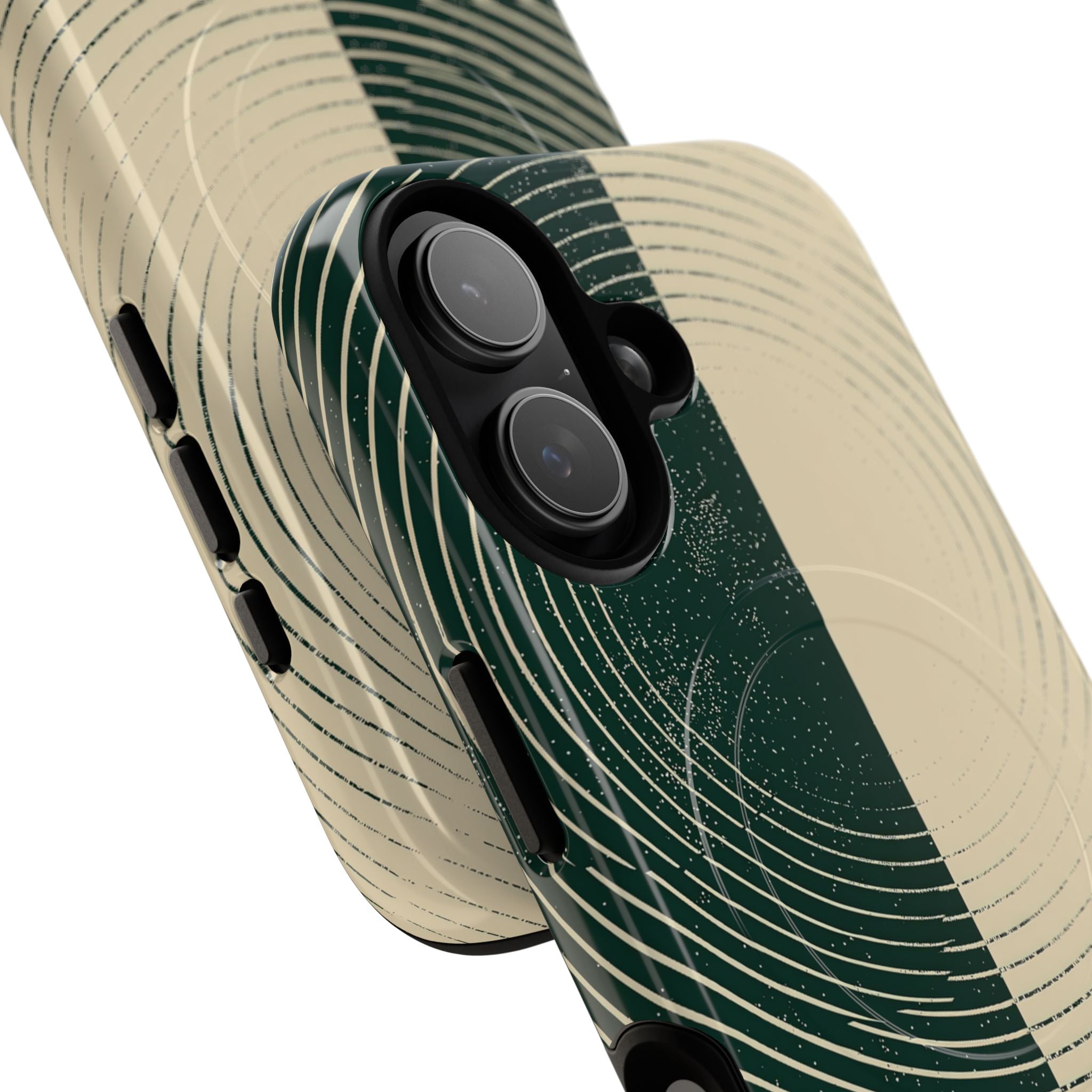 Green Tough 2.0 Magsafe Phone Case for iPhone - Evergreen Split Grain