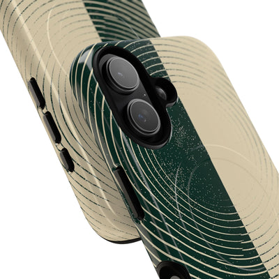 Green Tough 2.0 Magsafe Phone Case for iPhone - Evergreen Split Grain