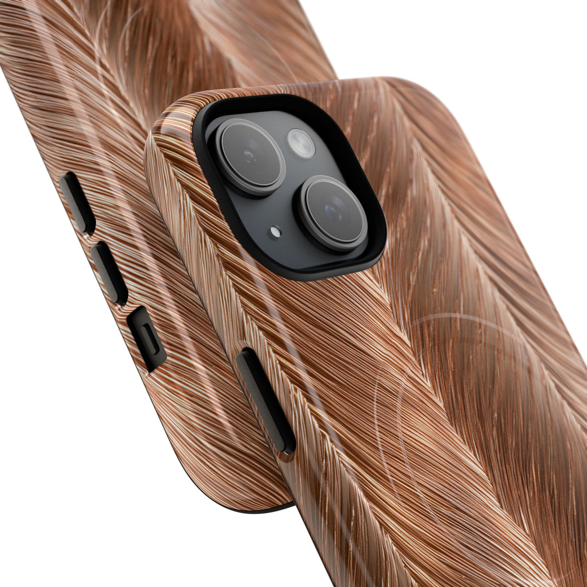 Rose Gold Weave · Tough 2.0 Magnetic Phone Case for iPhone · Brown
