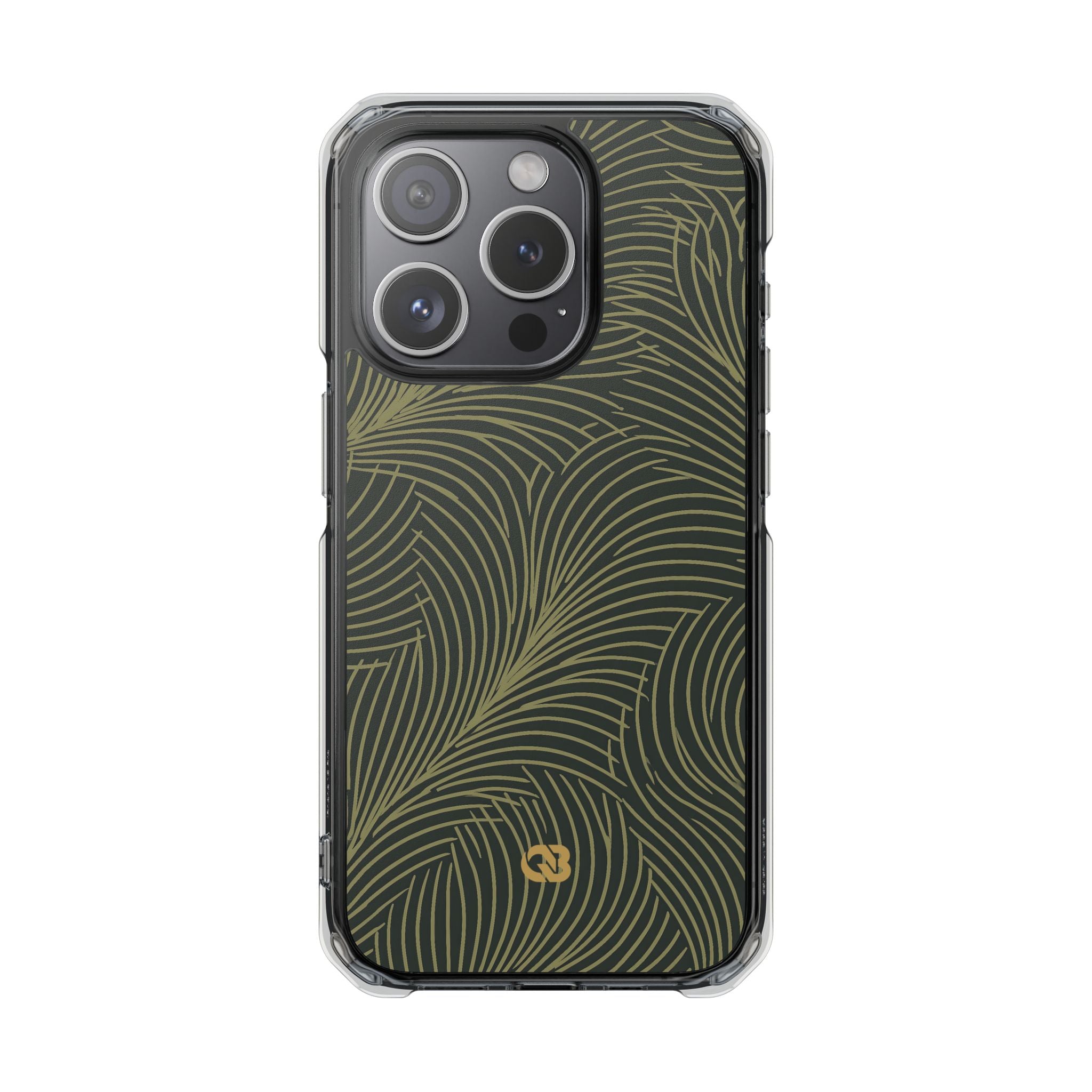Green Impact MagSafe Phone Case for iPhone - Dark Olive Plume