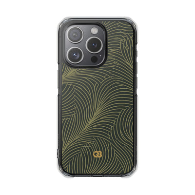 Green Impact MagSafe Phone Case for iPhone - Dark Olive Plume