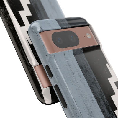 Grey Tough Phone Case for Google Pixel - Industrial Concrete Void