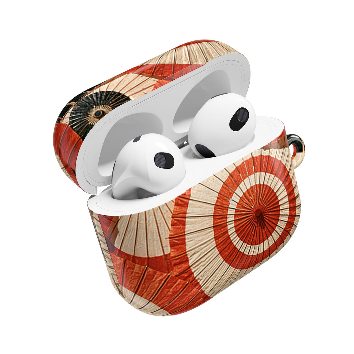 Vermilion Wagasa Motif · Hard Case for AirPods & AirPods Pro · Red