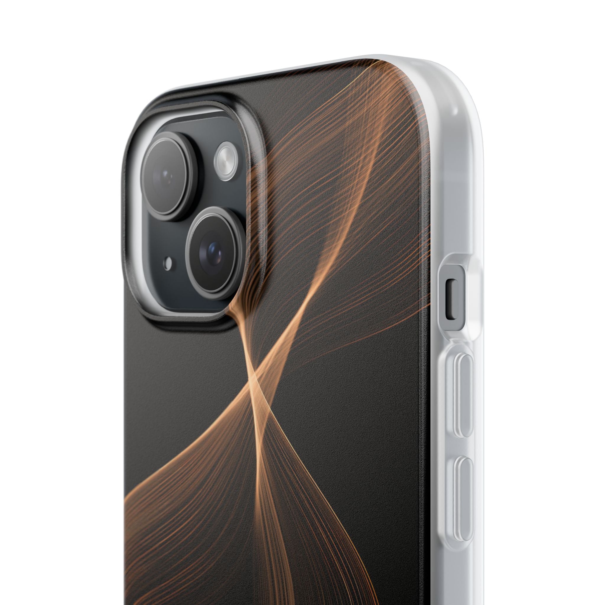 Brown Lite Phone Case for iPhone - Copper Silk Wave