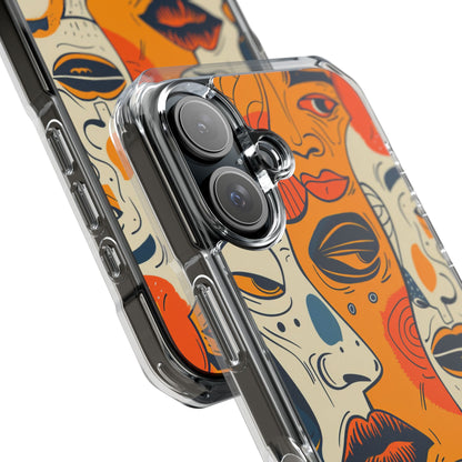 Verwickelte Gesichter Sonnenuntergang iPhone 16 Case - Impact