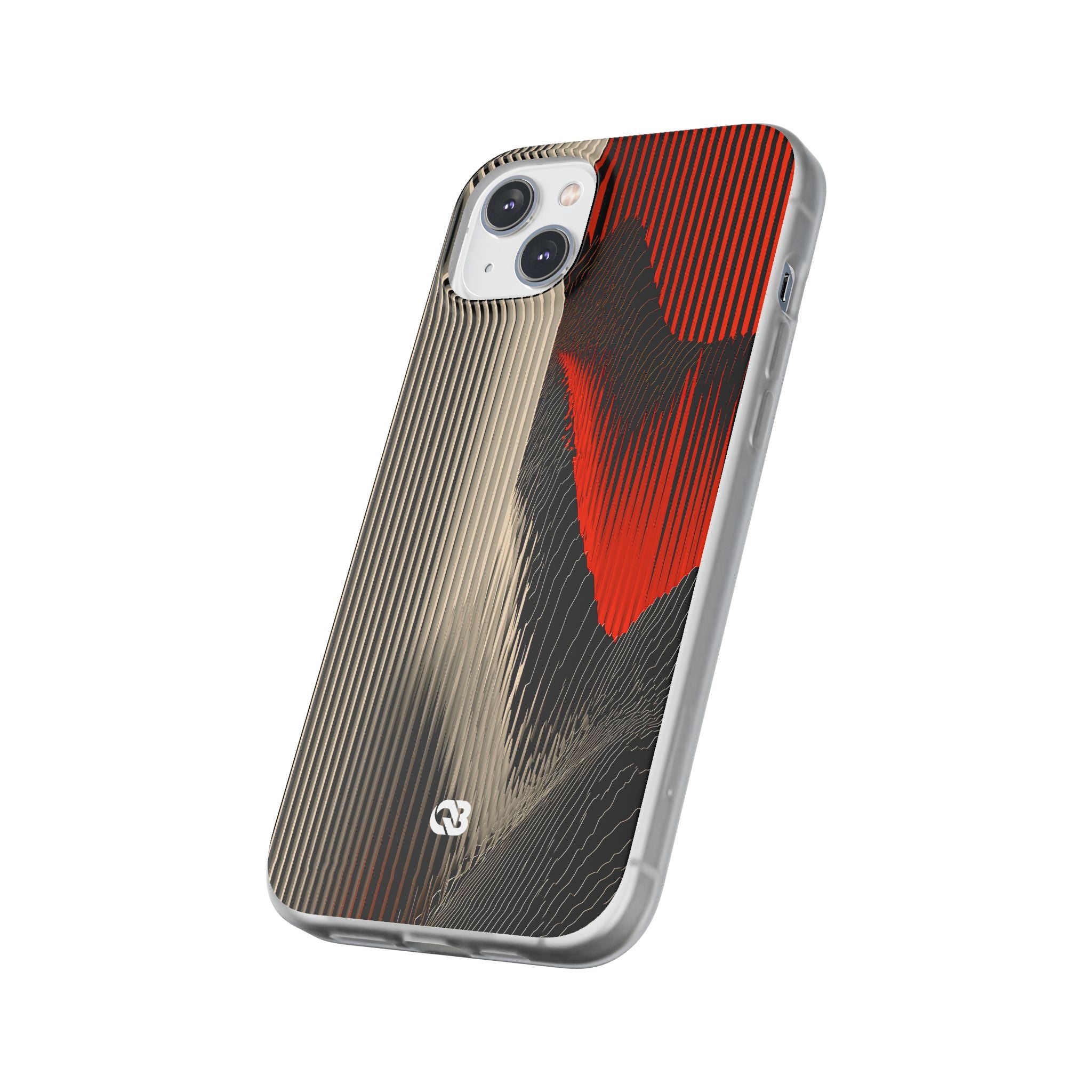 Red Lite Phone Case for iPhone - Crimson Pulse Topo