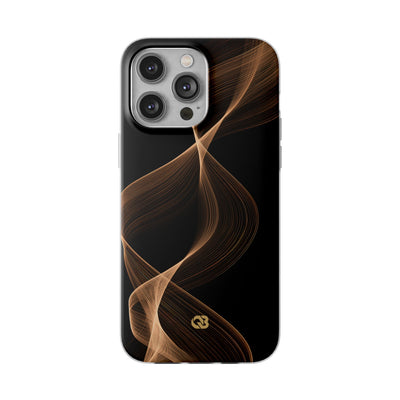 Brown Lite Phone Case for iPhone - Copper Silk Wave
