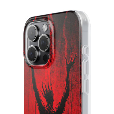 Crimson Shadow Ascent · Soft Custodia per iPhone