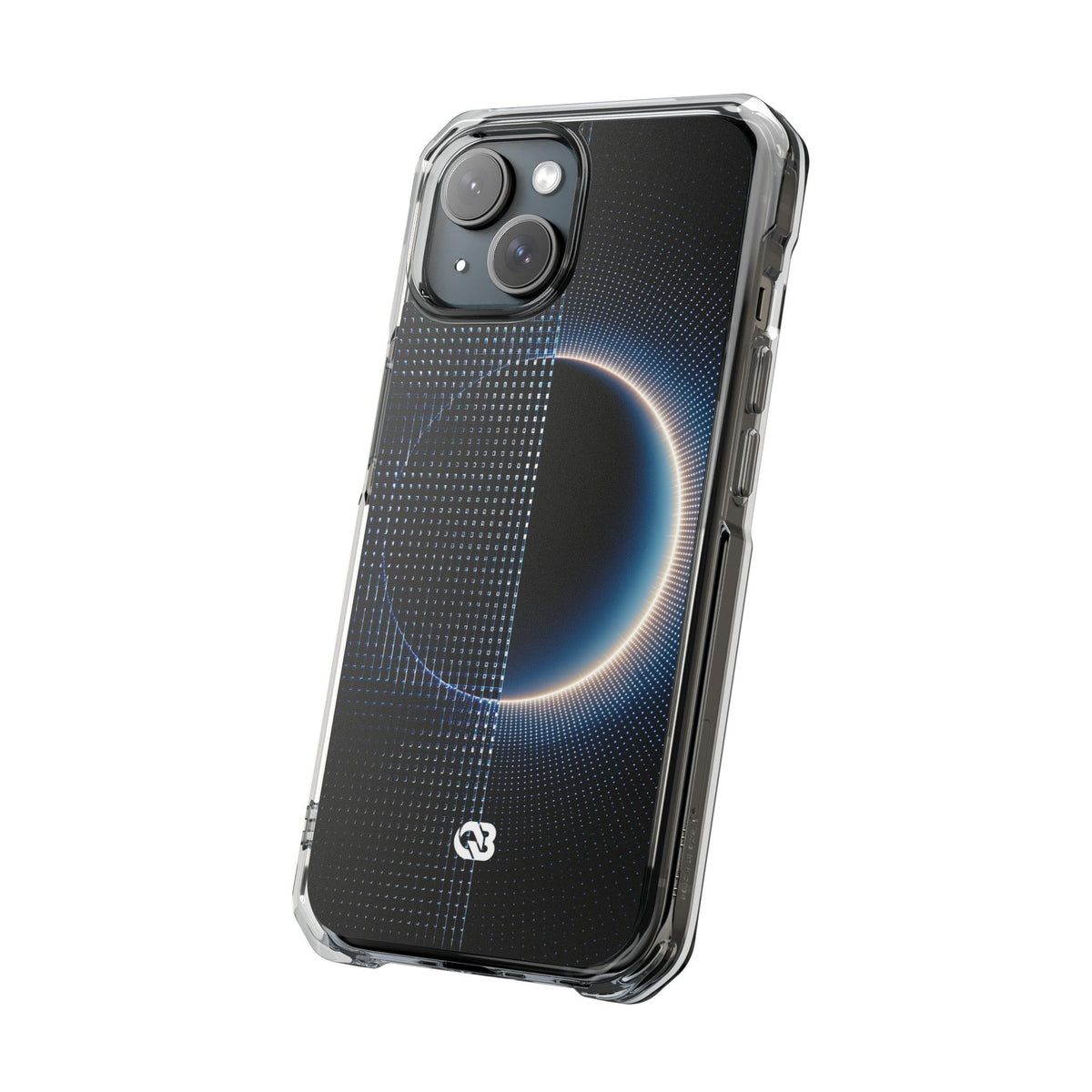 Luminous Meridian · Clear Impact Magnetic Phone Case for iPhone · Black