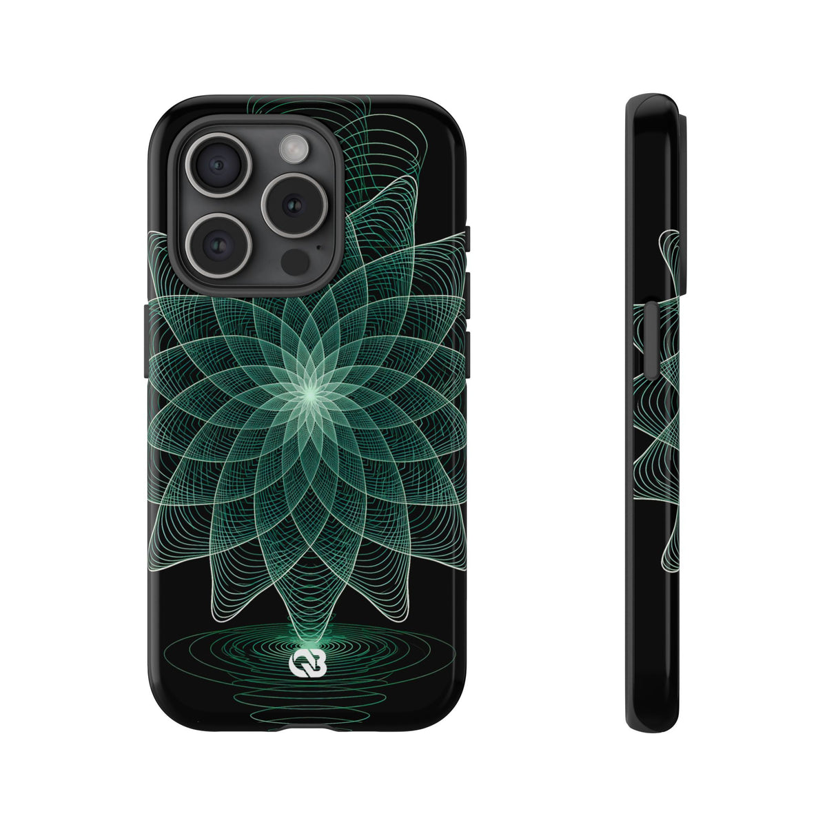 Verdant Harmonic Bloom · Tough Phone Case for iPhone · Black