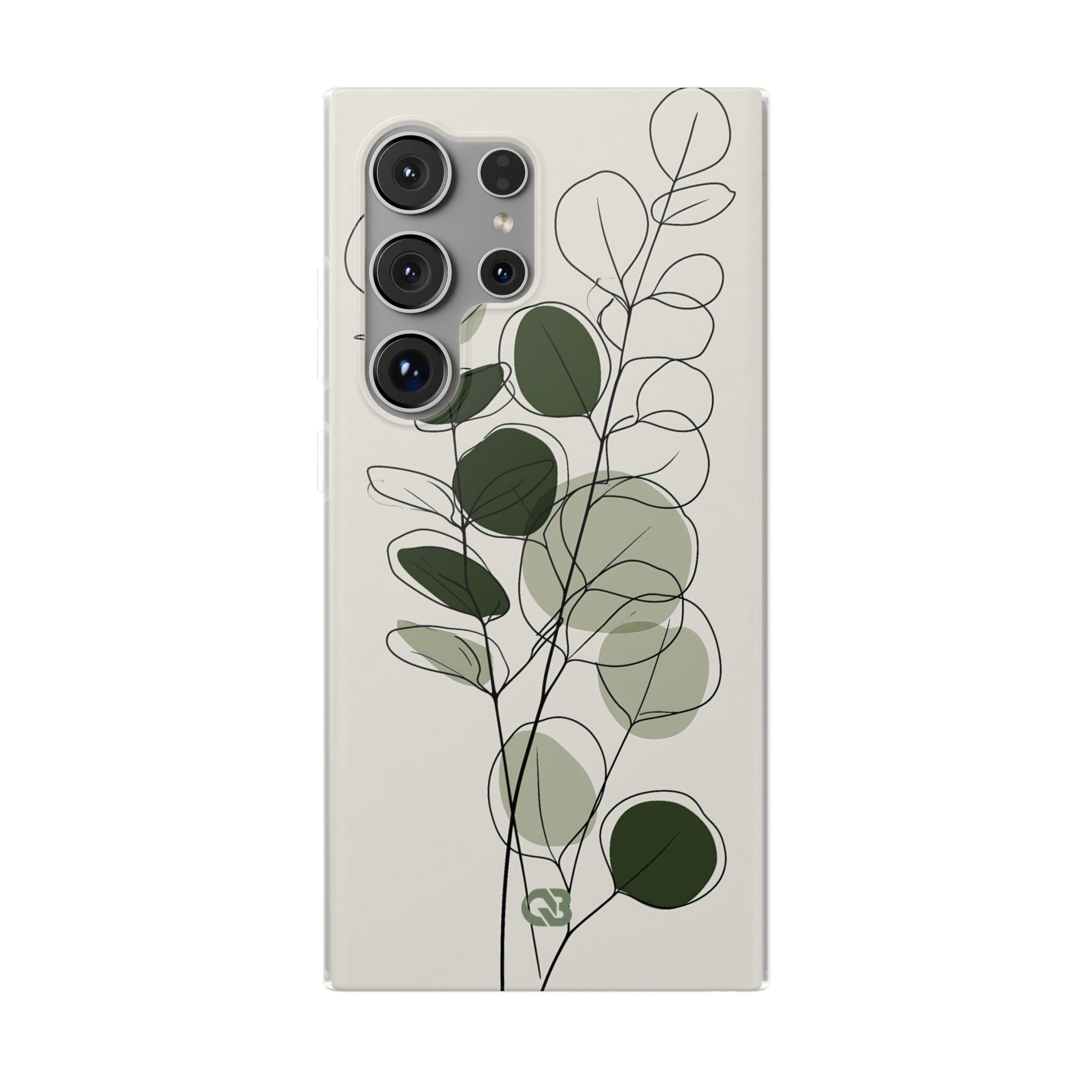 Green Lite Phone Case for Samsung - Muted Eucalyptus Sketch