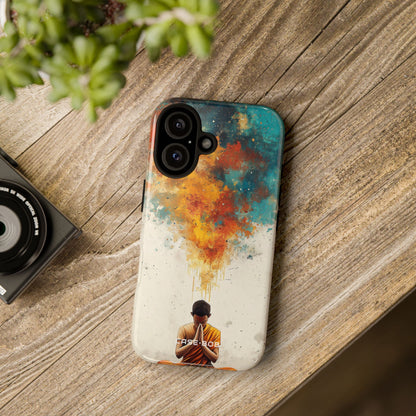 Meditative Glow iPhone 16 Case - Tough