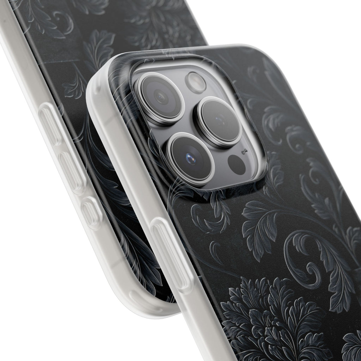 Obsidian Damask · Lite Phone Case for iPhone ·  Black