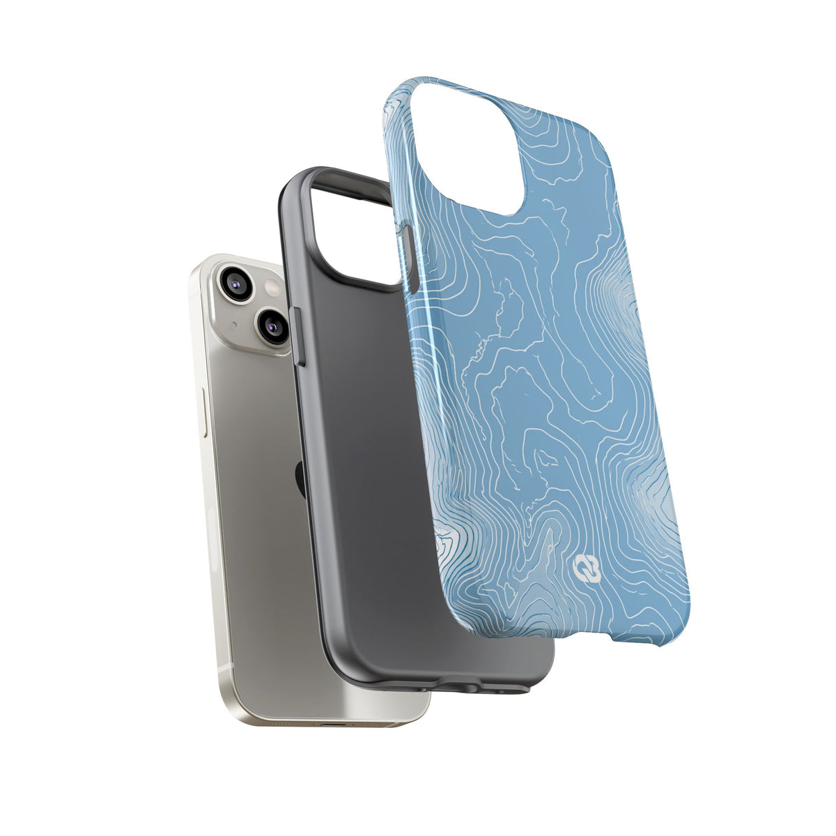 Glacial Basin Topo · Tough Phone Case for iPhone · Blue