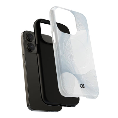 White Tough 2.0 Magsafe Phone Case for iPhone - Arctic Line Current
