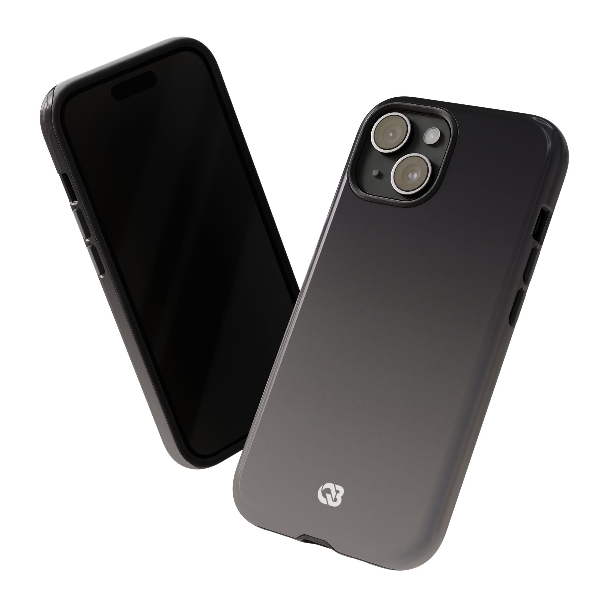 Grey Tough Phone Case for iPhone - Obsidian Ash Fade