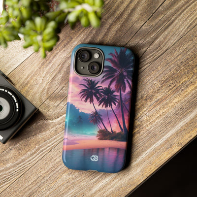 Neon Shore Palms · Tough Handyhülle für iPhone