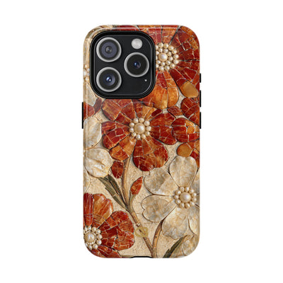 Carnelian Pearl Bloom · Tough 2.0 Magnetic Phone Case for iPhone · Orange