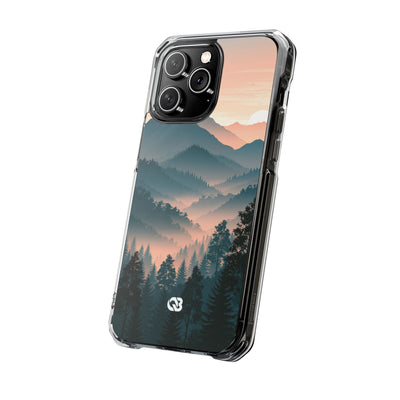 Teal Impact MagSafe Phone Case for iPhone - Alpine Teal Horizon