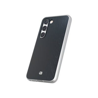 Black Lite Phone Case for Samsung - Midnight Brushed Grain
