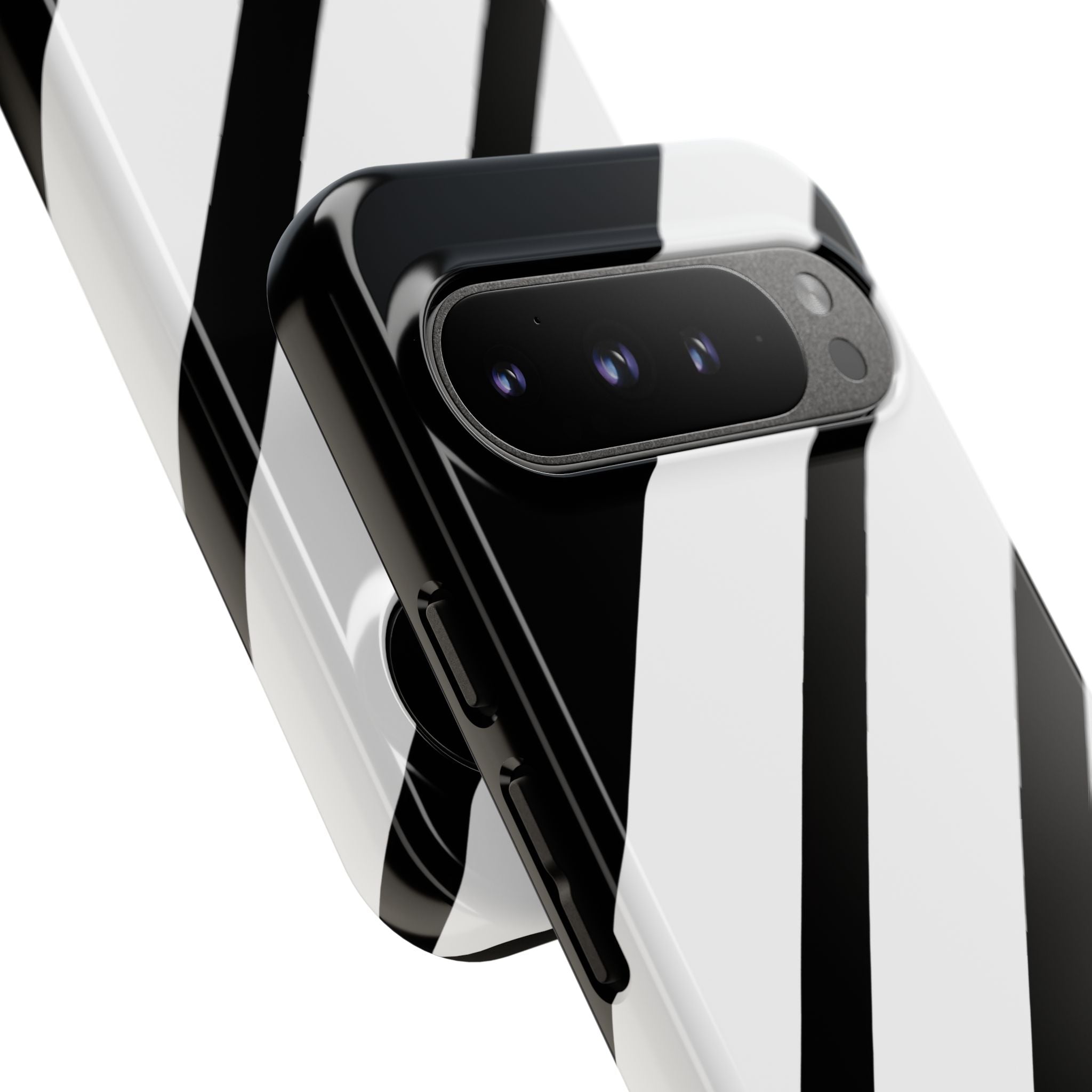 Obsidian White Bars · Tough etui na telefon dla Google Pixel