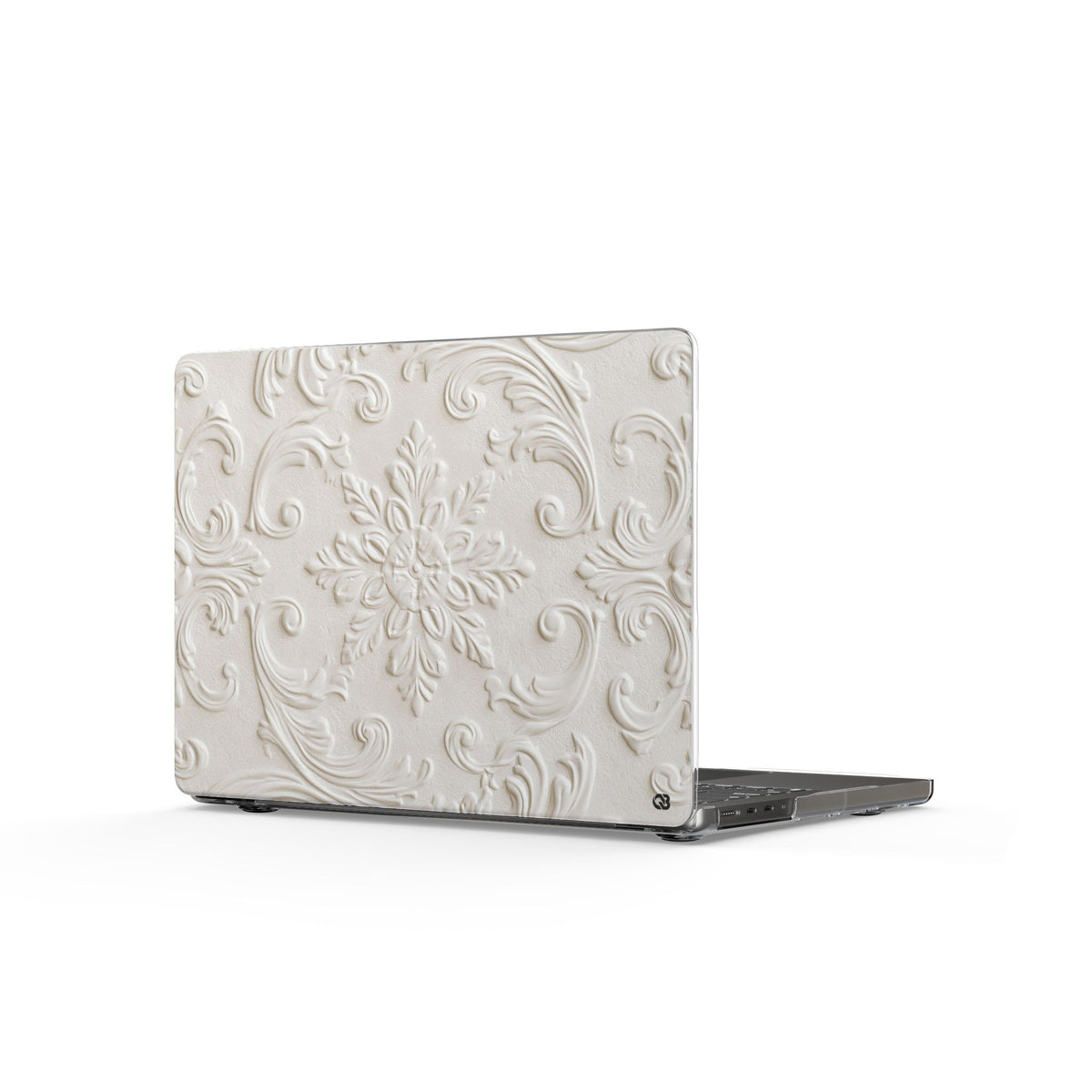Sculpted Acanthus Relief · Clear Hard Case for MacBook · White