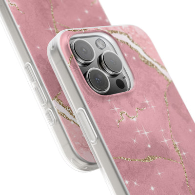 Rose Sparkle Marble · Soft Coque de téléphone pour iPhone